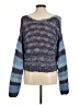 Free People Chevron-herringbone Blue Pullover Sweater Size M - photo 2