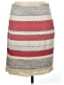 J. McLaughlin Stripes Tan Casual Skirt Size 6 - photo 1