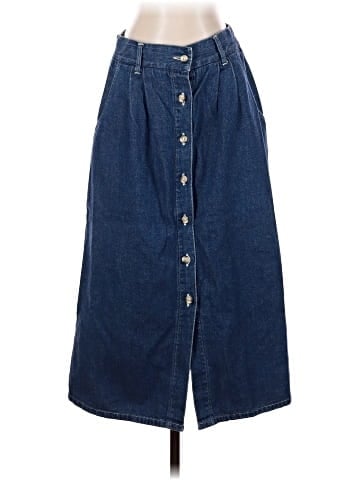 Lands' End Denim Skirt (view 1)
