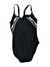 Aqua Sphere Stripes Black One Piece Swimsuit Size 10 - photo 1