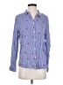 Assorted Brands 100% Viscose Hearts Blue Long Sleeve Button-Down Shirt Size S - photo 1