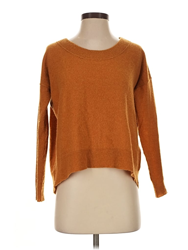 Pre-owned Central Park West Cashmere Pullover Sweater In Orange