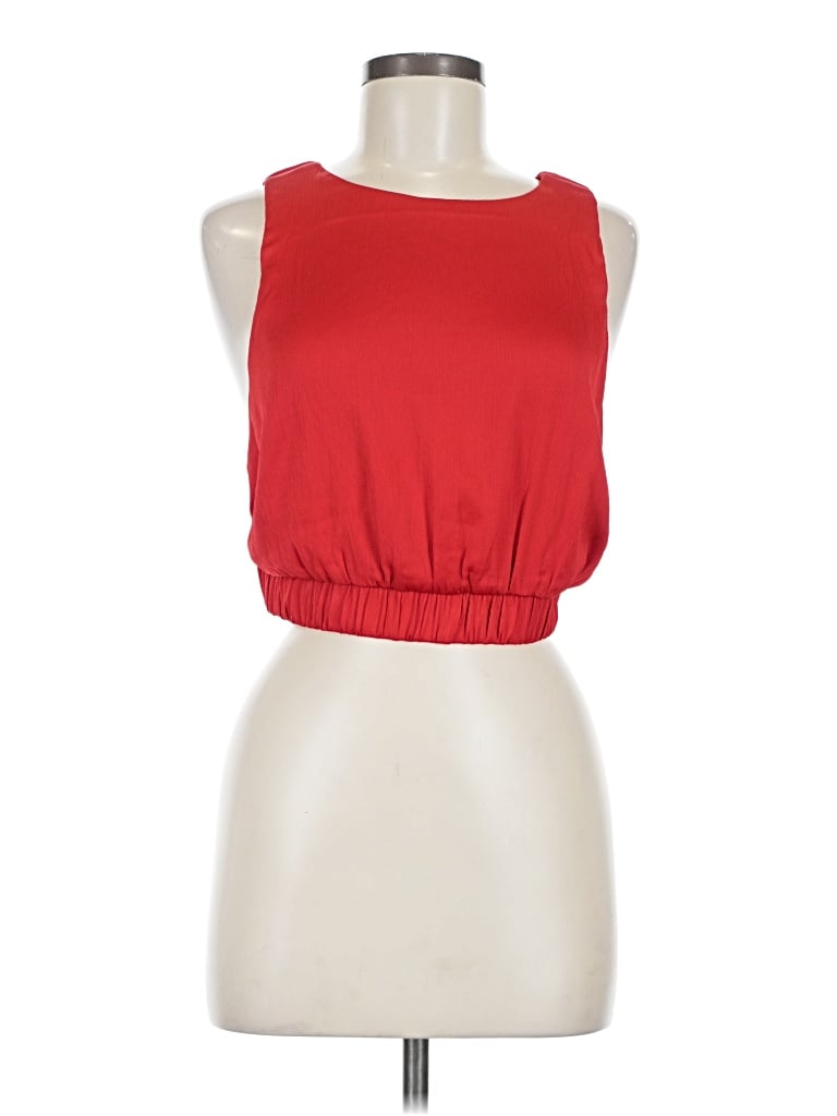 Pre-owned Lulus Sleeveless Blouse In Red