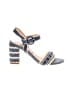 Sam Edelman Chevron-herringbone Blue Sandals Size 6 1/2 - photo 1