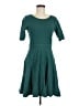 oasis Solid Teal Casual Dress Size M - photo 1
