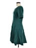 oasis Solid Teal Casual Dress Size M - photo 5