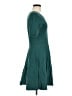 oasis Solid Teal Casual Dress Size M - photo 4