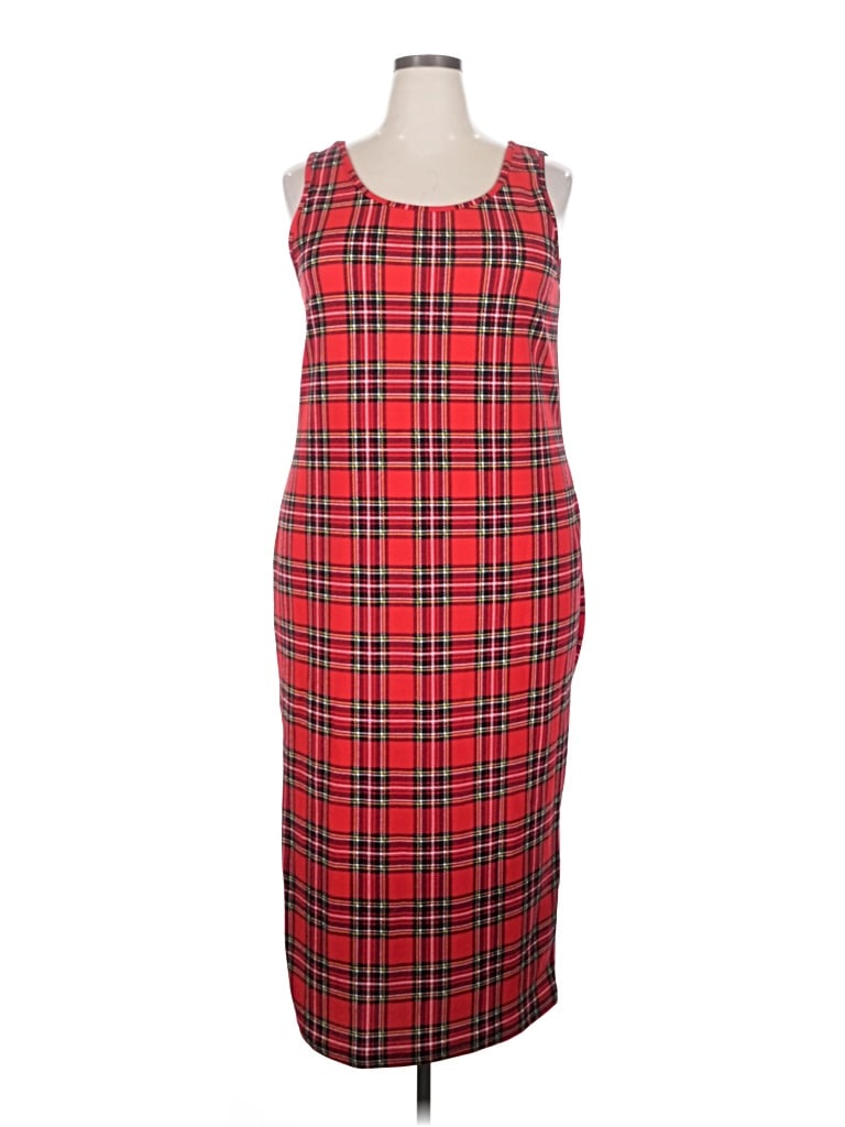 Pre-owned Shein Curve Casual Dress In Red