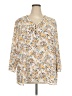 Maurices 100% Polyester Yellow 3/4 Sleeve Blouse Size 24 (3) - photo 1