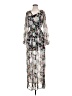 Glamorous 100% Polyester Floral Multi Color Gray Casual Dress Size S - photo 1