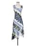 Komarov 100% Polyester Print Blue Cocktail Dress Size Sm (1) - photo 1