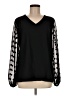 Unbranded 100% Polyester Black Long Sleeve Blouse Size M - photo 1