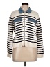 Ann Taylor LOFT Stripes Ivory Jacket Size L - photo 1