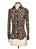 Isabella Rodriguez Animal Print Brown Long Sleeve Blouse Size S - photo 1