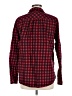 Lands' End 100% Cotton Checkered-gingham Red Long Sleeve Button-Down Shirt Size M - photo 2