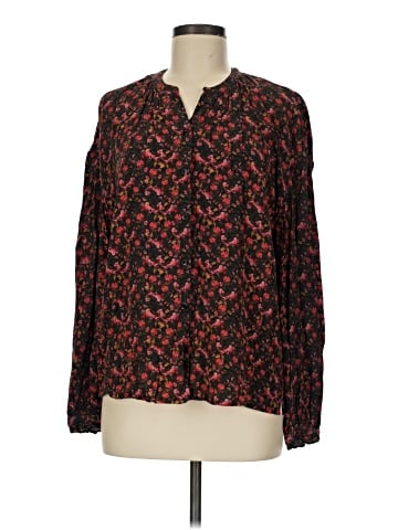 Something Navy Long Sleeve Blouse (view 1)