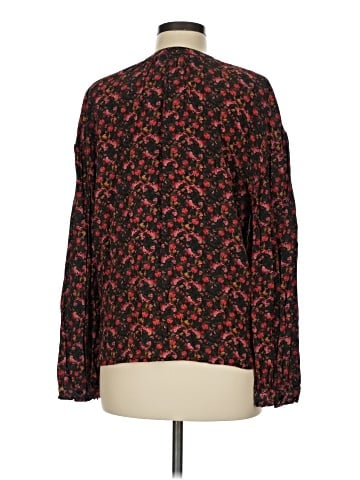 Something Navy Long Sleeve Blouse (view 2)
