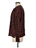 Something Navy 100% Viscose Floral Black Long Sleeve Blouse Size M - photo 5