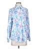 Unbranded Print Blue Long Sleeve Blouse Size S - photo 1