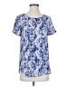 Olivaceous 100% Polyester Blue Short Sleeve Blouse Size S - photo 1
