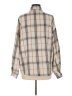 Shein Plaid Ivory Long Sleeve Blouse Size 8 - 10 - photo 2