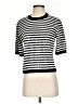 Sanctuary Stripes Black Silver Short Sleeve Top Size XS - photo 1