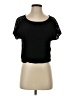 Monki 100% Viscose Black Short Sleeve Top Size XS - photo 1