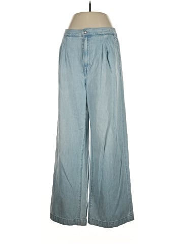 Madewell The Harlow Wide-Leg Denim Trouser in Noll Wash: Airy Denim Edition (view 1)