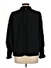 French Connection 100% Polyester Black Long Sleeve Blouse Size L - photo 2