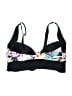 Unbranded Tropical Black Swimsuit Top Size 0X - photo 2