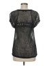 IRO Metallic Black Short Sleeve Top Size Med (2) - photo 2