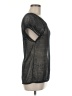IRO Metallic Black Short Sleeve Top Size Med (2) - photo 4