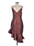 Keepsake 100% Polyester Checkered-gingham Red Cocktail Dress Size M - photo 2