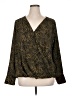 Halogen Animal Print Brown Long Sleeve Blouse Size 1X - photo 1