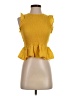 Lost + Wander Yellow Sleeveless Blouse Size XS - photo 1