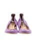 J.Crew 100% Leather Color Block Purple Flats Size 7 - photo 2