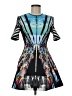 Clover Canyon Graphic Blue Casual Dress Size M - photo 1