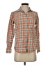 Lands' End 100% Baumwolle Plaid Orange Long Sleeve Button-Down Shirt Size XS - photo 1
