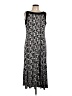 Perceptions Graphic Black Casual Dress Size L - photo 1