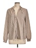 Unbranded Stripes Tan Long Sleeve Blouse Size L - photo 1