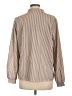 Unbranded Stripes Tan Long Sleeve Blouse Size L - photo 2