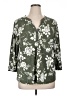 Papermoon Floral Green 3/4 Sleeve Blouse Size 1X - photo 1