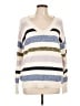 Ann Taylor Factory 100% Cotton Stripes Ivory Pullover Sweater Size L - photo 1