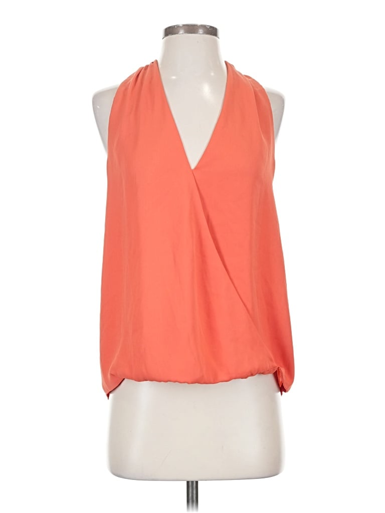 Pre-owned Krisa Sleeveless Blouse In Orange