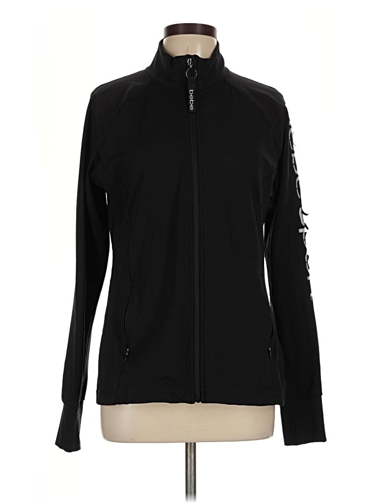 Pre-owned Bebe Sport Track Jacket In Black