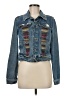 Free People 100% Cotton Stripes Blue Denim Jacket Size 6 - photo 1