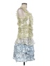 Marc Jacobs Metallic Silver Cocktail Dress Size 8 - photo 4