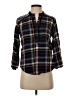 Kookai 100% Cotton Plaid Black 3/4 Sleeve Button-Down Shirt Size EU 36 / US 6 - photo 1