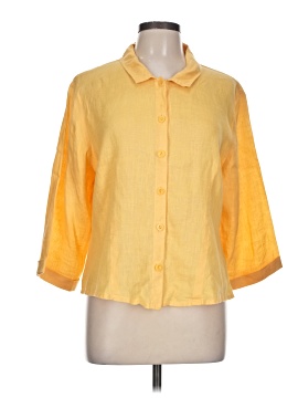 Flax 3/4 Sleeve Button-Down Shirt (view 1)