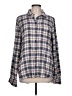 BeachLunchLounge Plaid Gray Long Sleeve Button-Down Shirt Size L - photo 1